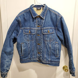 Wrangler Sport Jacket Denim Sherpa Lined Medium